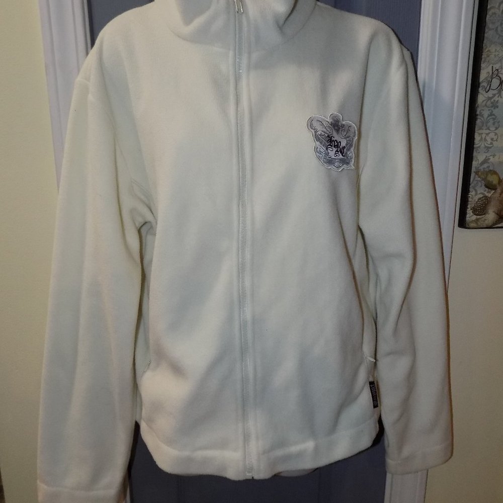 Hard Rock Cafe Pittsburgh Cream Color Zip Up Jacket Size XL Women's EUC